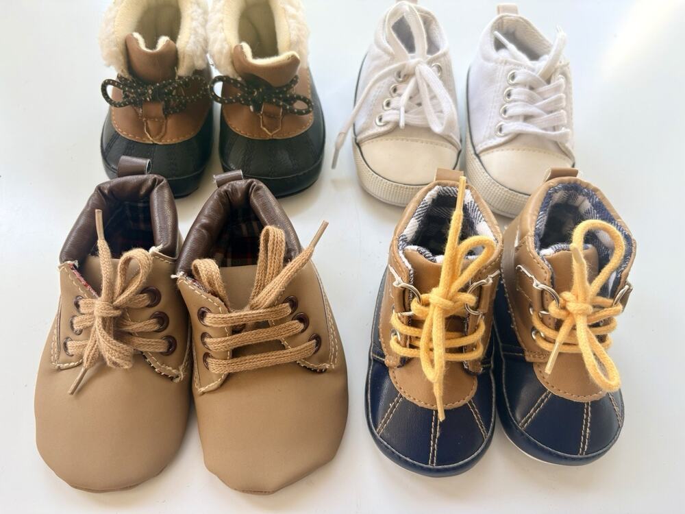 Children's Place Baby Shoes 0-3 months and up Boy Boots Sneakers Lot of 4 Pair